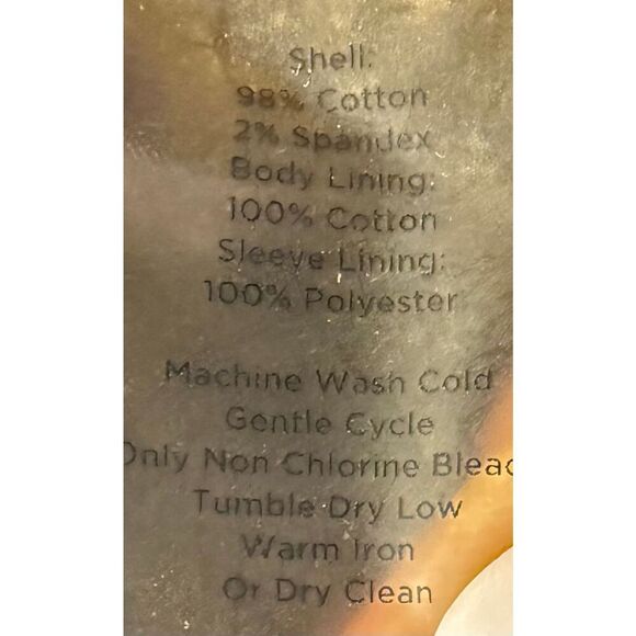 Talbots Black White Polka Dot Blazer 3/4 Sleeves Button Front Sz. 10 - Picture 6 of 6